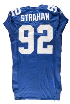 2001 Michael Strahan Game Worn New York Giants Home Jersey From October 7th Game vs Redskins (NFL/PSA)(MEARS A10)